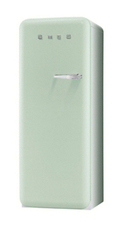 Smeg FAB28YV1 Fridge A++ Energy Rating, 60cm Wide, Left-Hand Hinge, Pastel Green